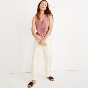 * Madewell Natural Herringbone Twill Fatigue Pants Size S